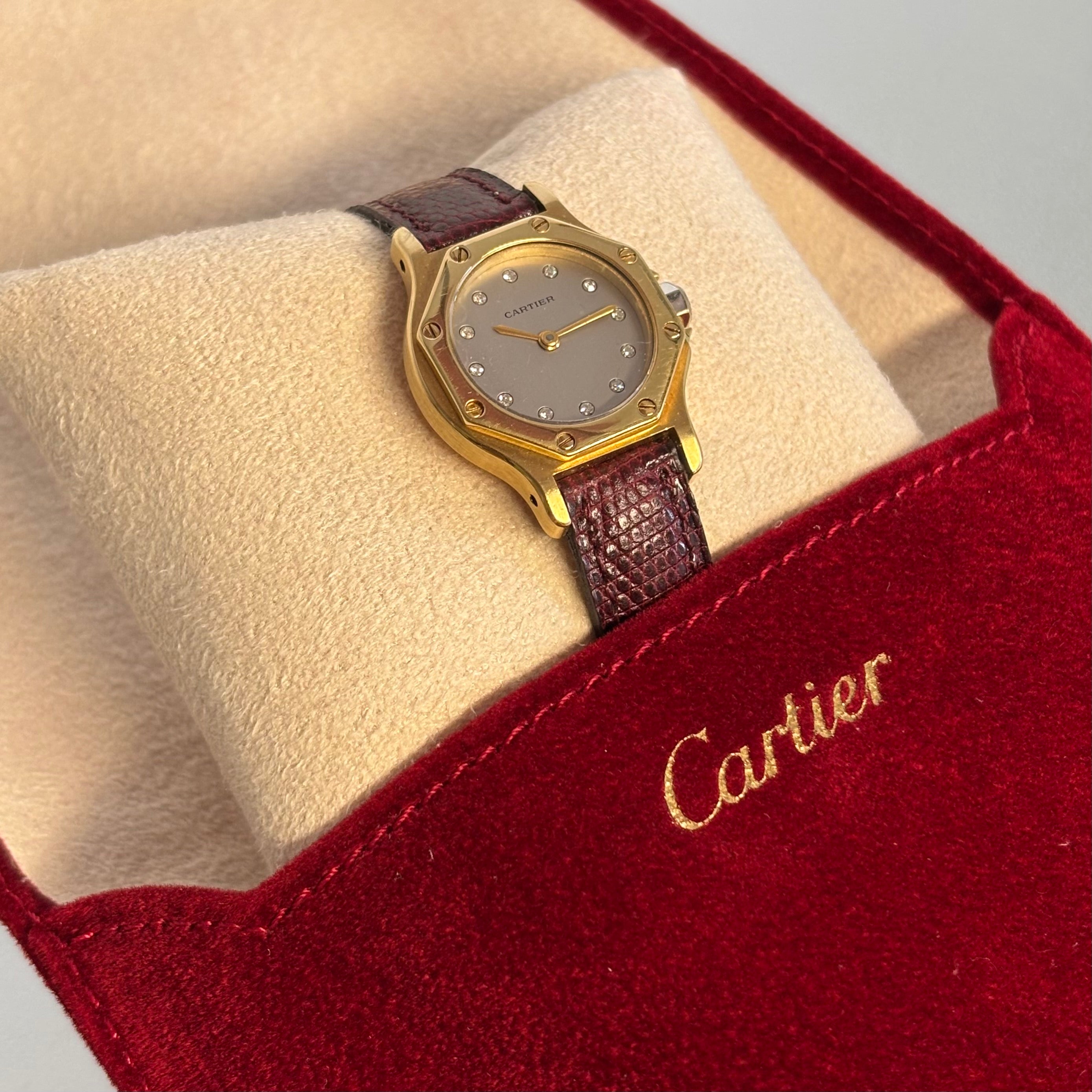 Cartier 18k Santos Octagon PM