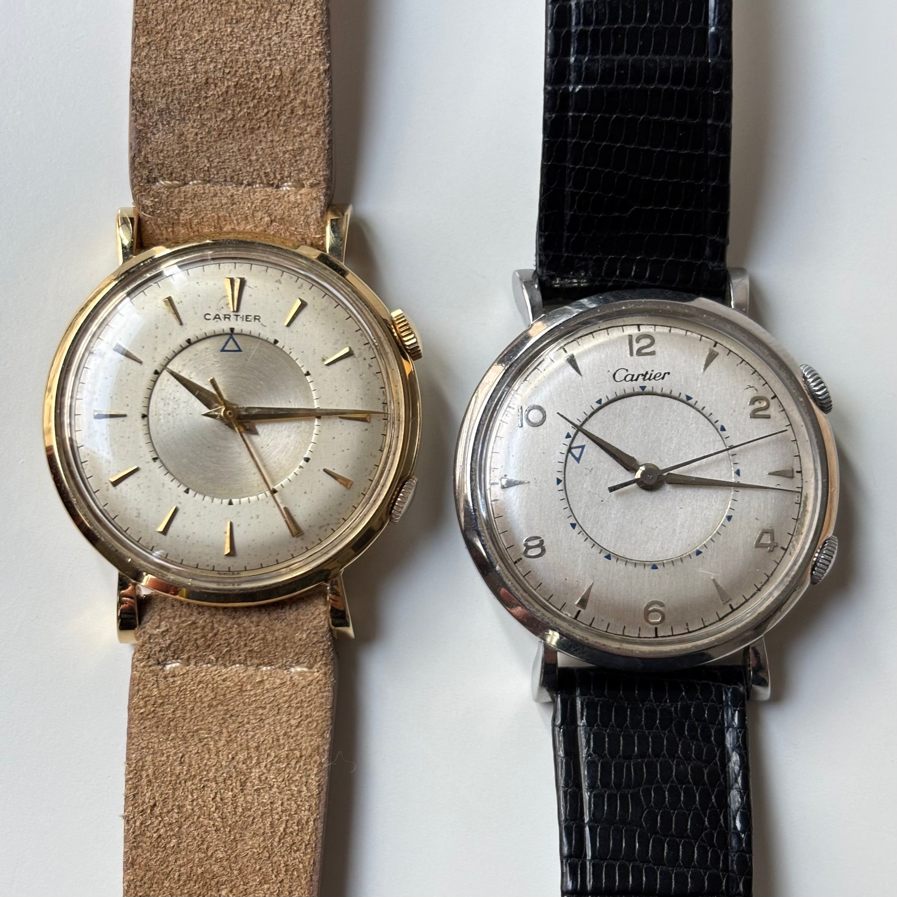 Cartier Memovox Jaeger-LeCoultre 18K Gold Vintage Watch