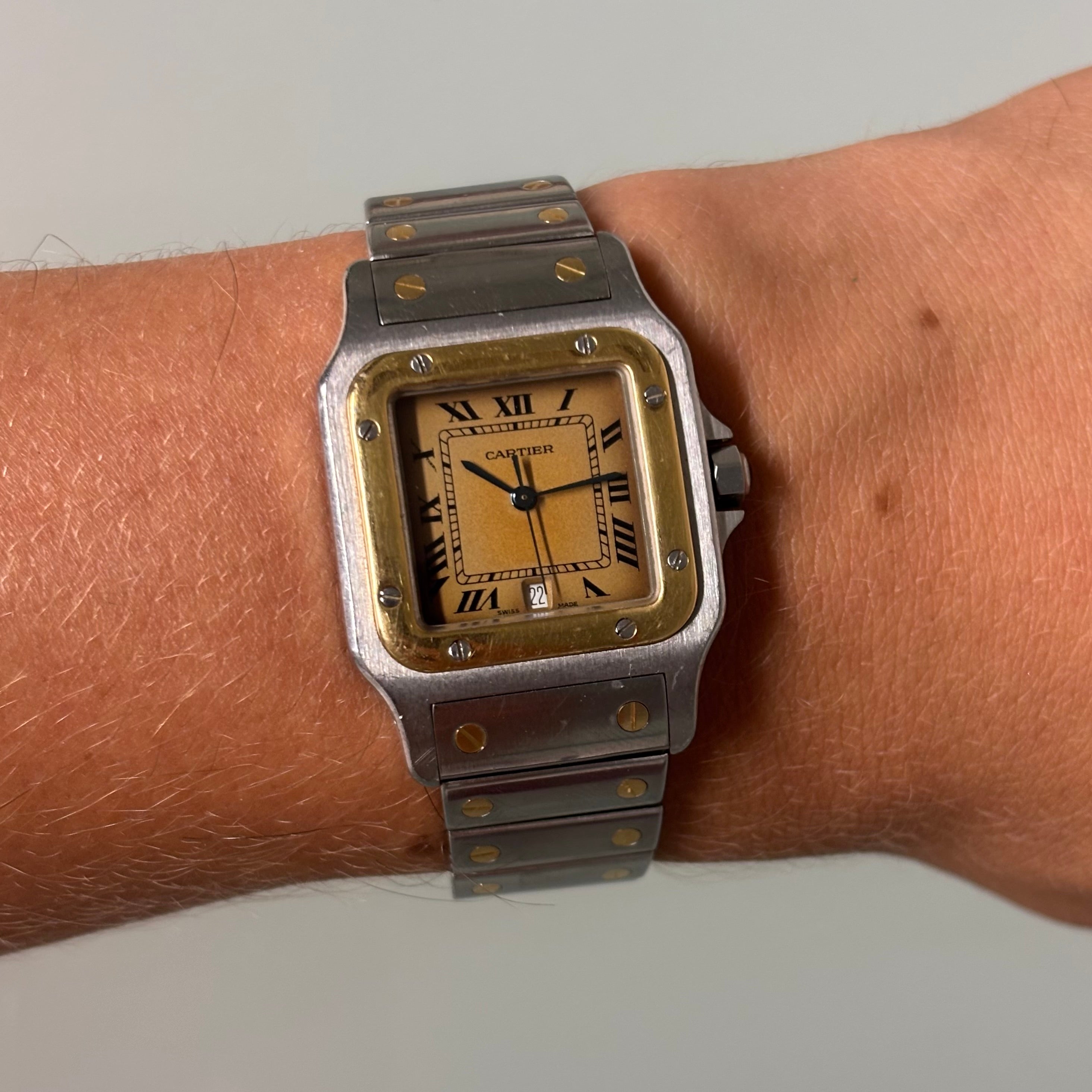 Cartier Santos Galbée GM Gold/Steel