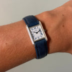 Cartier Tank PM blue Roman dial