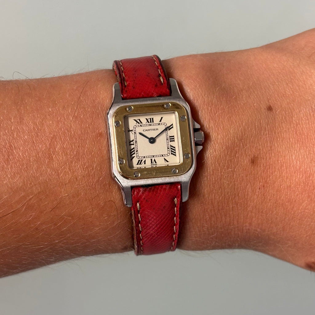 Cartier Santos Galbée PM with original strap & clasp