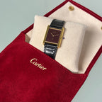 Cartier Tank GM Burgundy dial