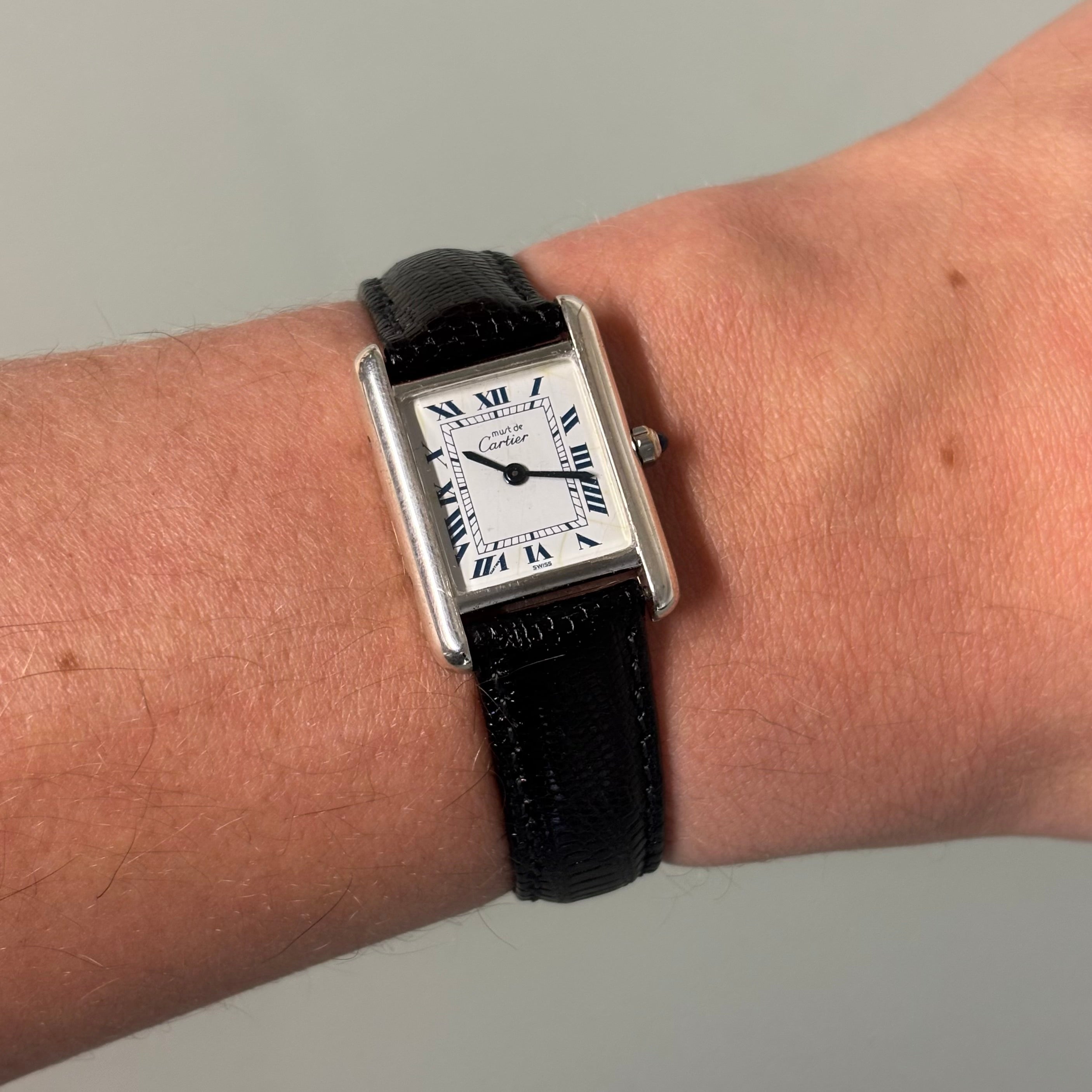 Cartier Tank PM Silver White dial