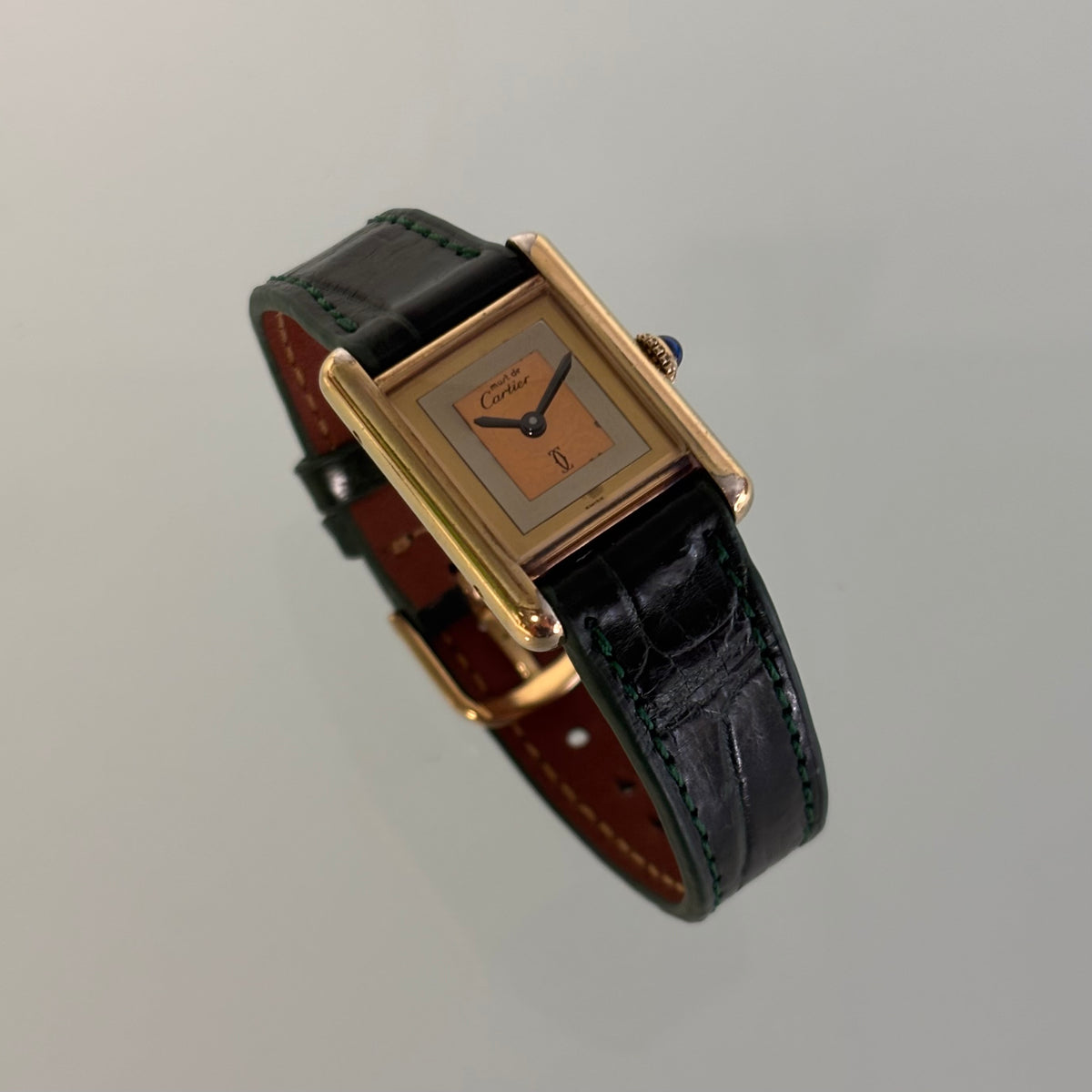 Cartier Tank PM with TriColor mirror dial