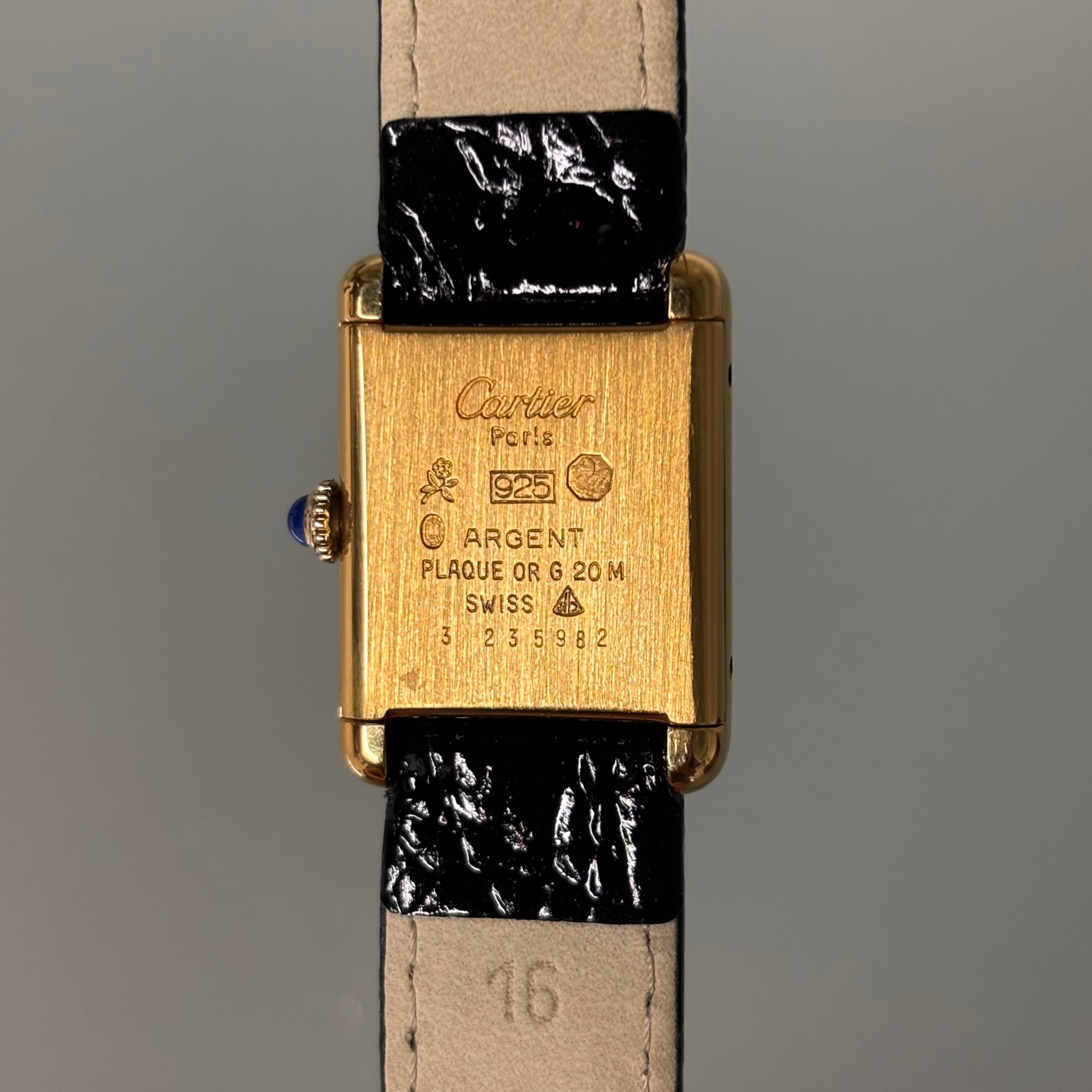 Cartier Tank PM with Black lacquer dial