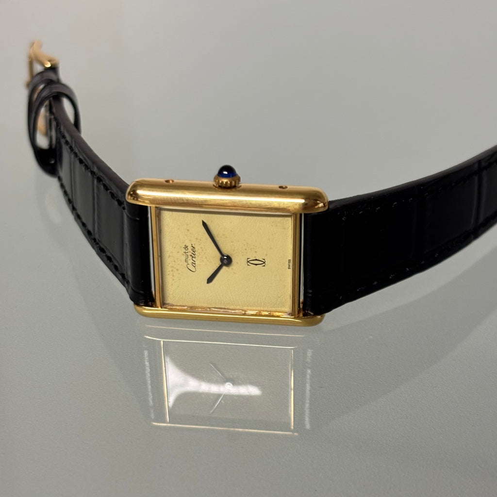 Must de Cartier Lemon dial GM hand wound