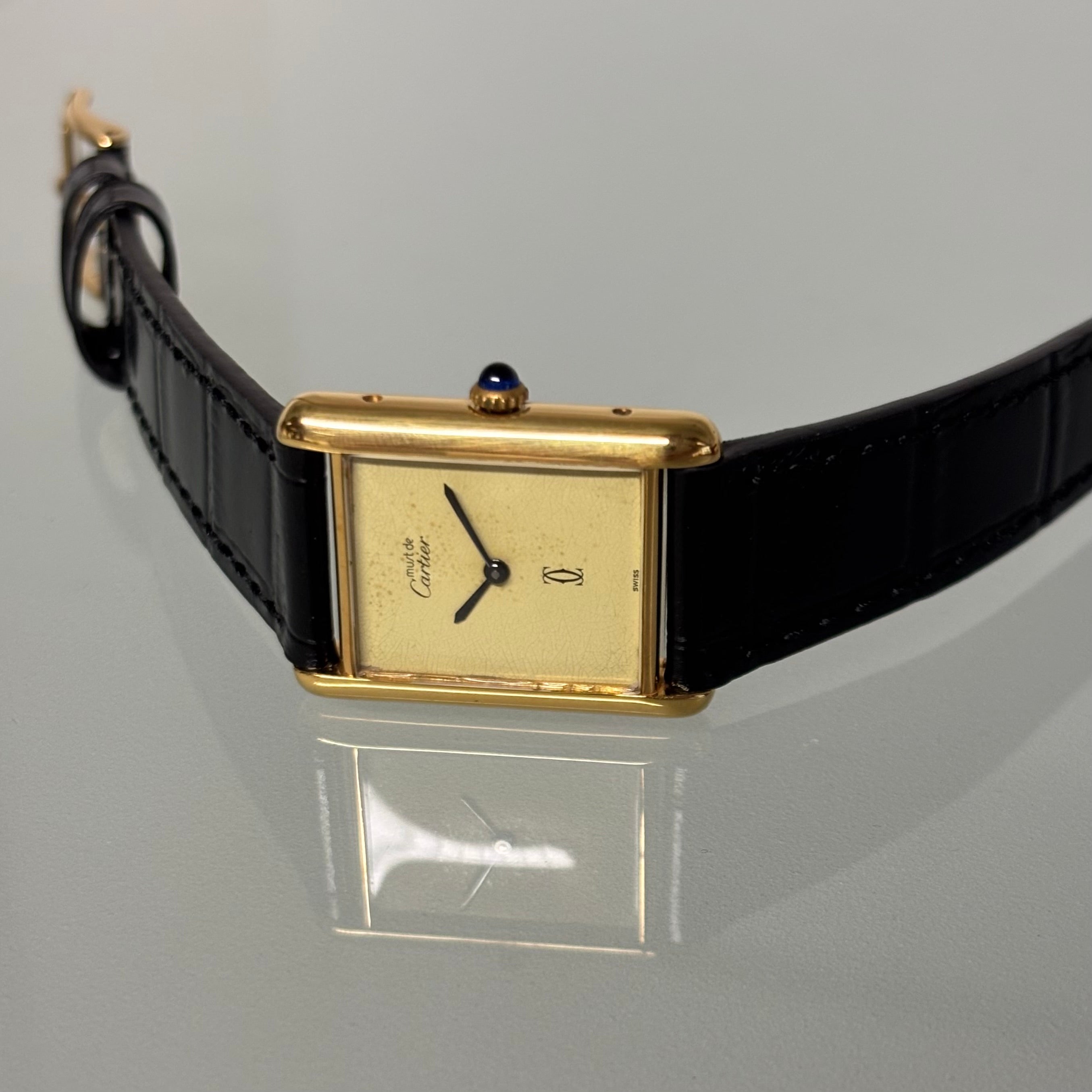 Must de Cartier Lemon dial GM hand wound