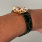 Jaeger Unique shaped yellow gold & pearl case