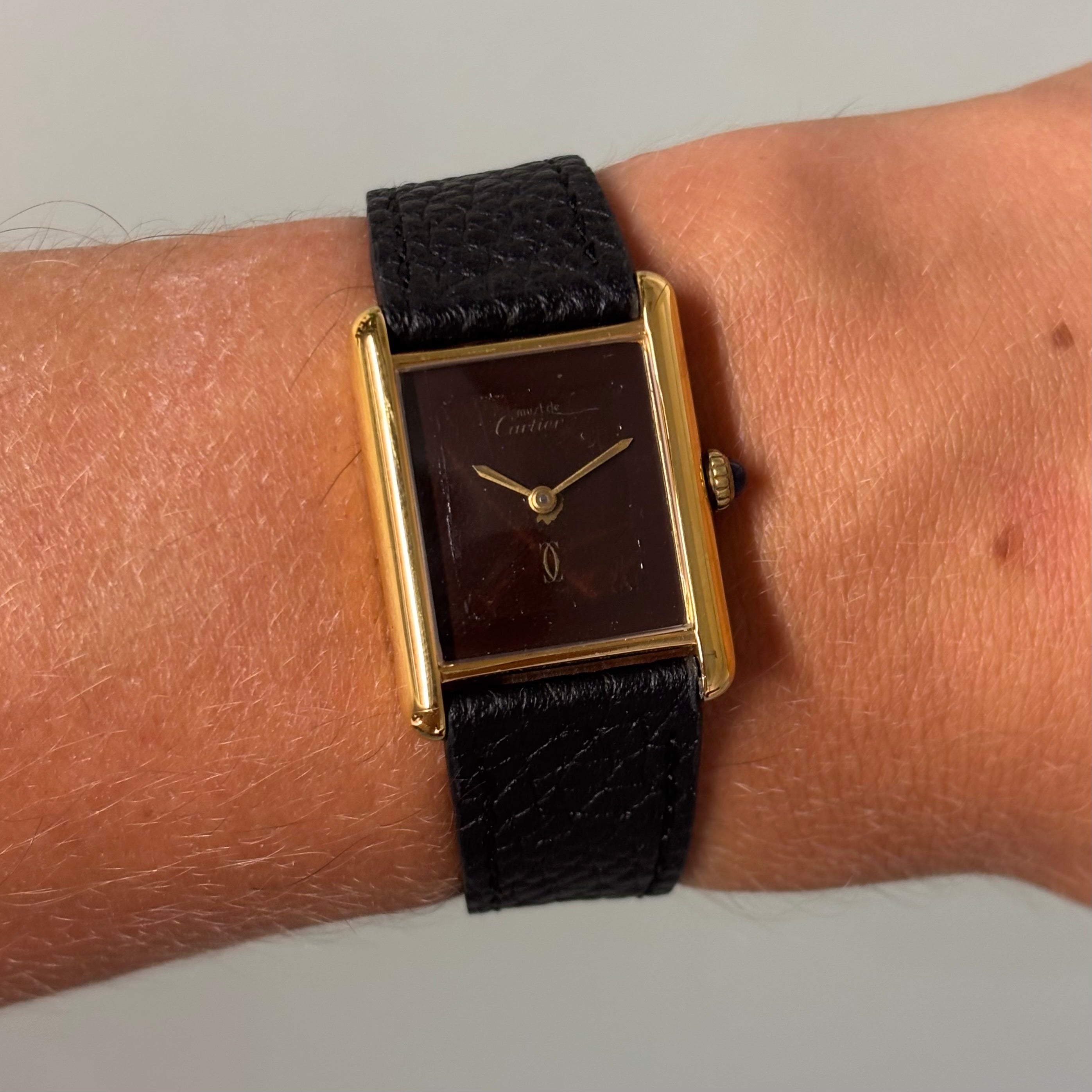 Cartier Tank GM Brown spider dial