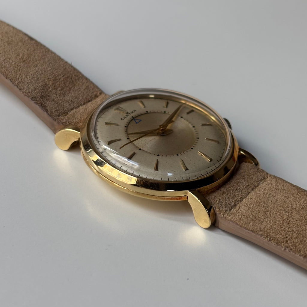 Cartier Memovox Jaeger-LeCoultre 18K Gold Vintage Watch