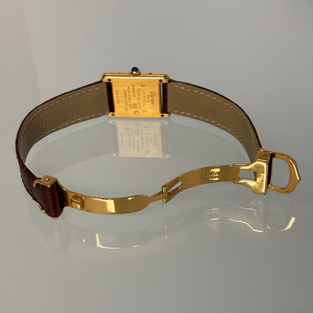 Cartier Tank PM Champagne dial with clasp