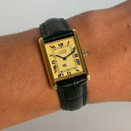 Cartier Tank GM Yellow Gold Vintage Watch with Rare Dial