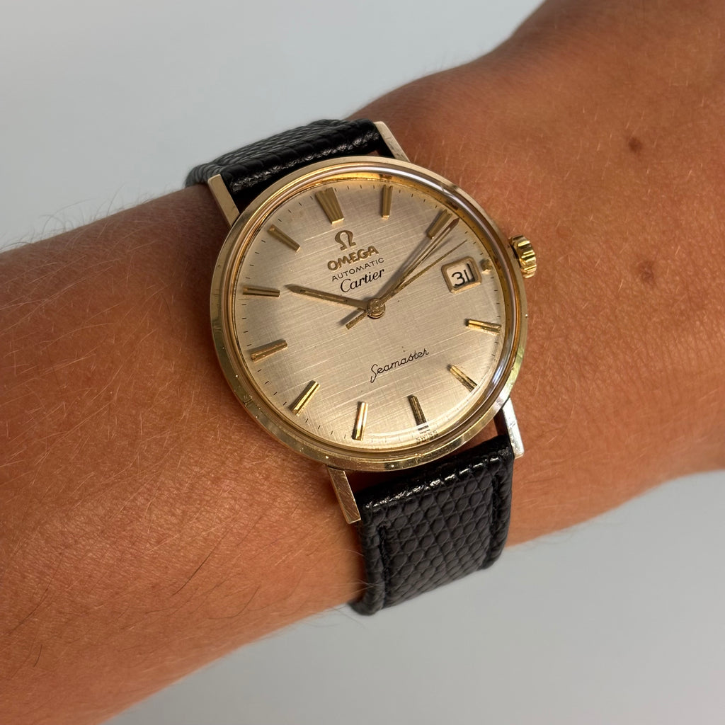 Cartier x Omega Seamaster Linen dial