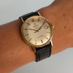 Cartier × Omega Seamaster – Linen Dial, 14K Gold