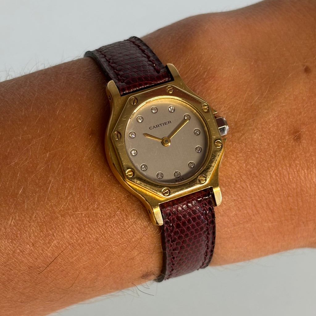 Cartier 18k Santos Octagon PM