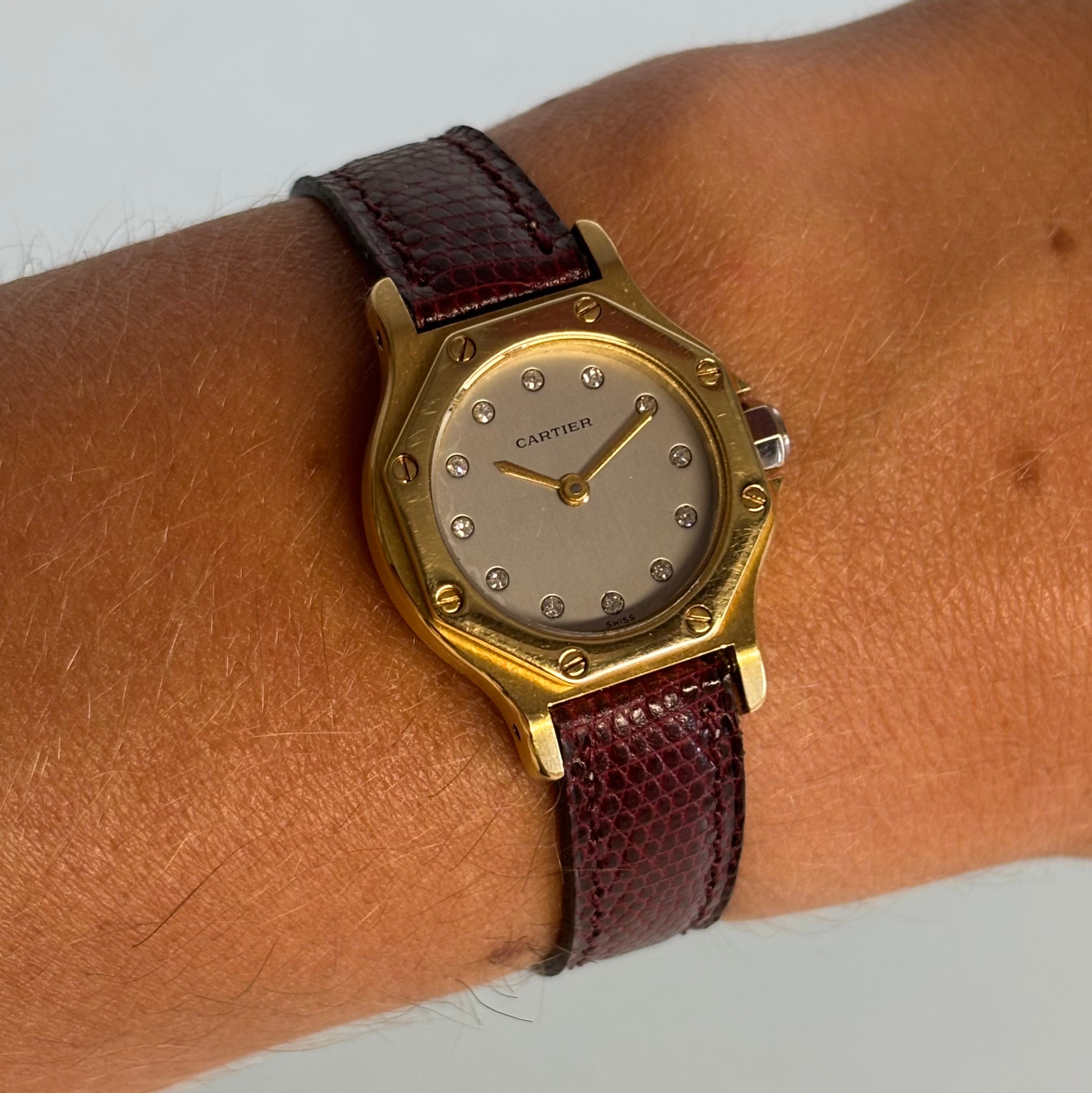 Cartier 18k Santos Octagon PM