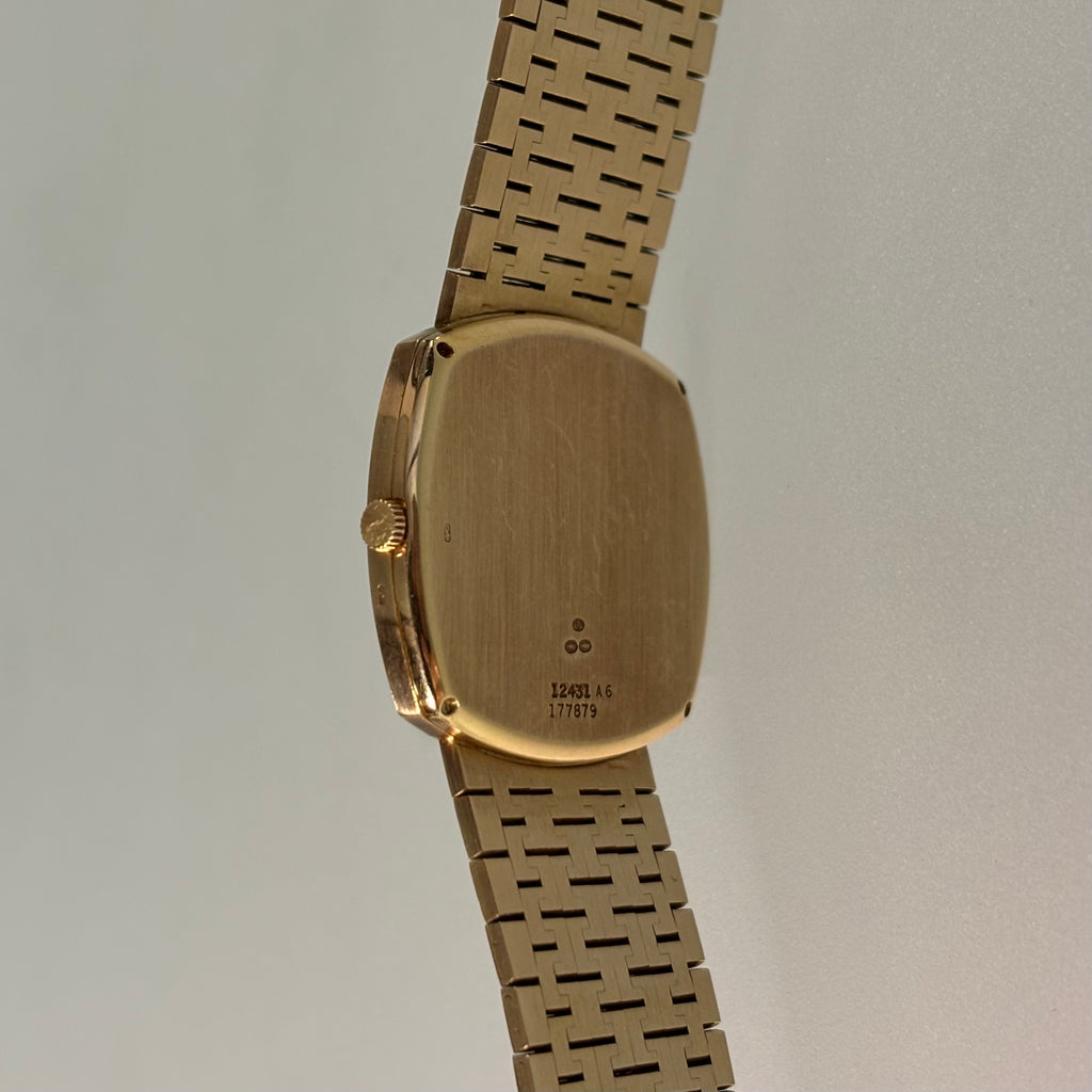 Piaget Tiger Eye Dial 18K Gold Jumbo Vintage Watch