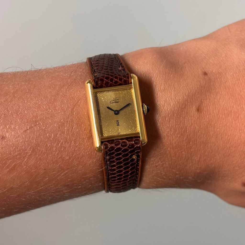 Cartier Tank PM sunburst dial
