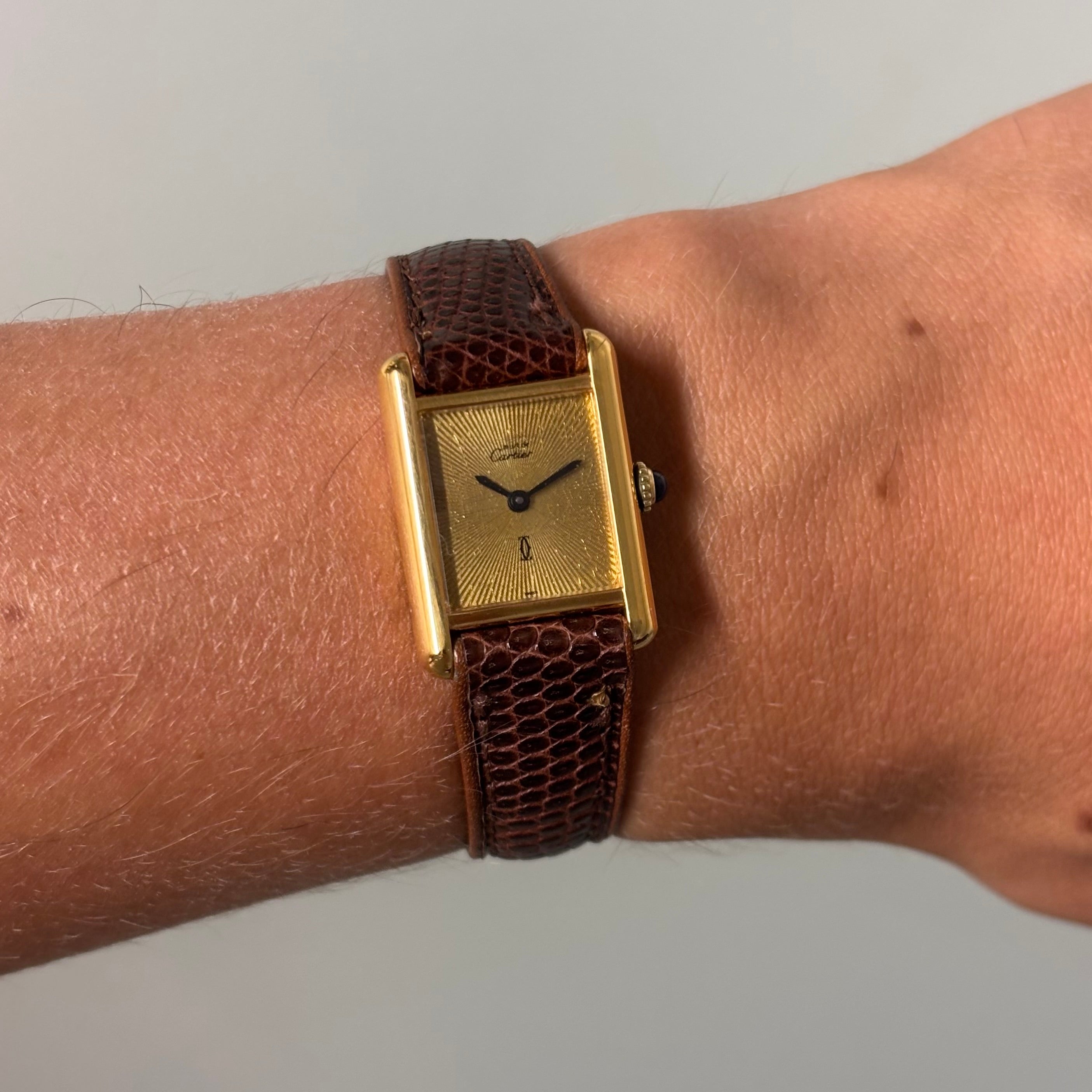Cartier Tank PM sunburst dial