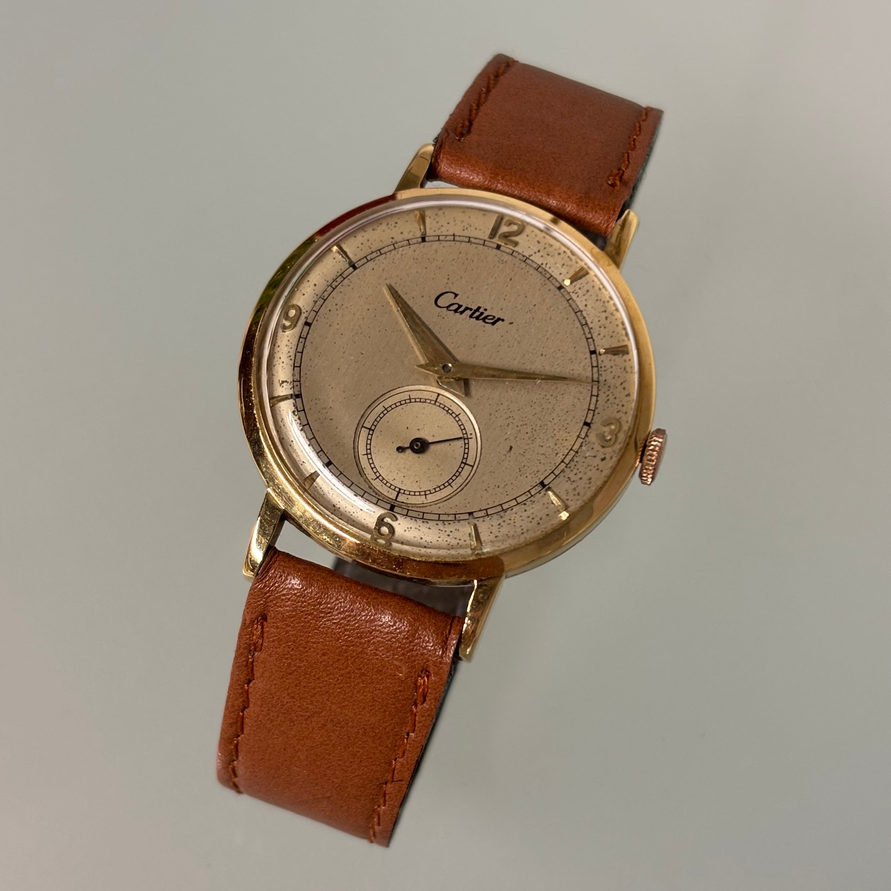 Cartier EWC Wristwatch – 18K Yellow Gold, 1940s Vintage