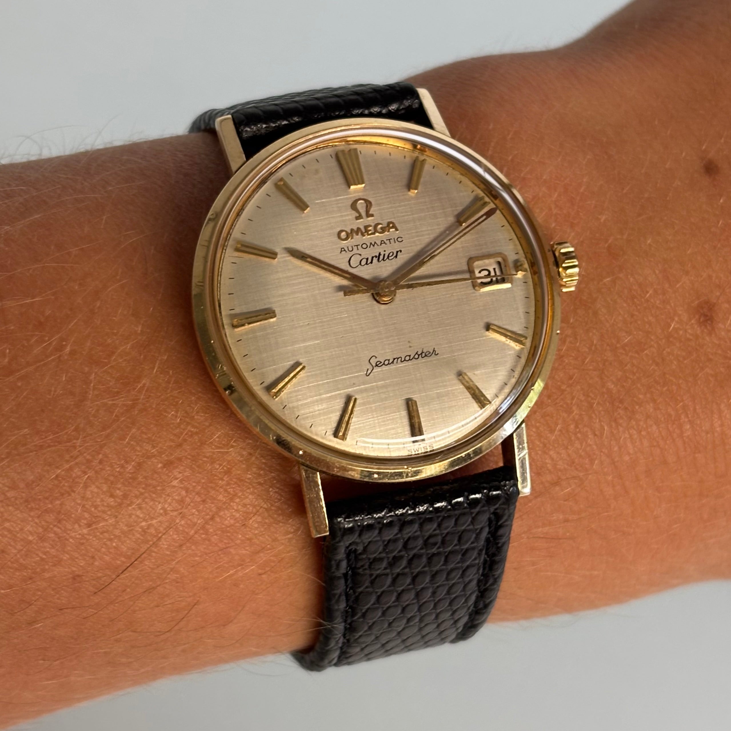 Cartier x Omega Seamaster Linen dial
