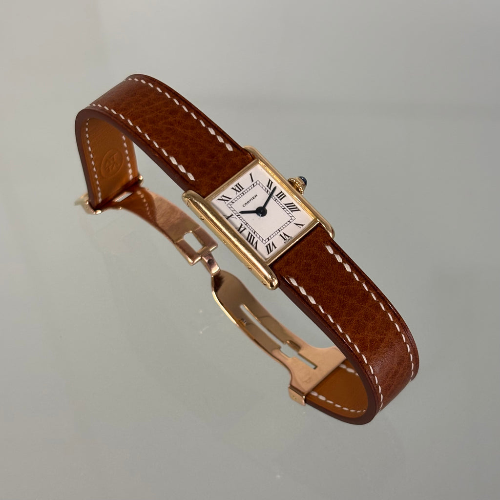 Cartier Tank 1960s with original 18k deployant & box