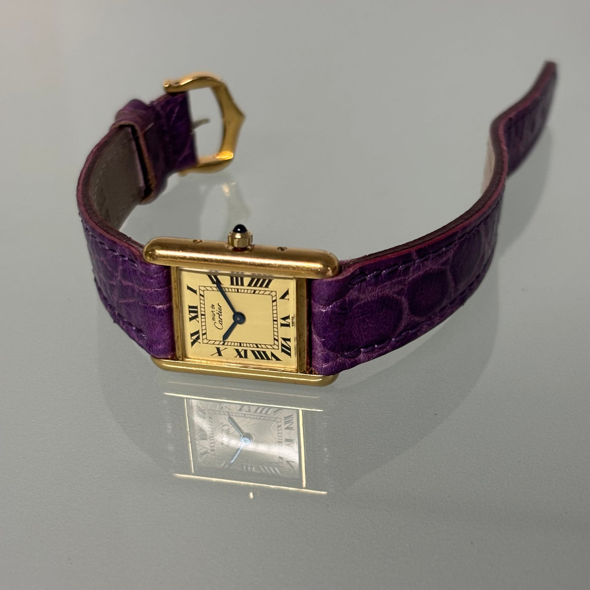 Cartier Tank Champagne PM with original buckle