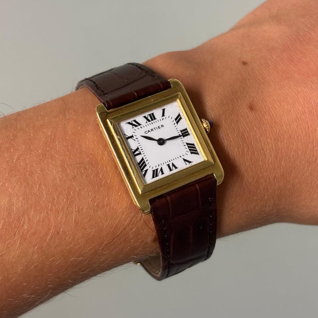 Cartier Tank Stepped “Pre-Merger” with 18k clasp