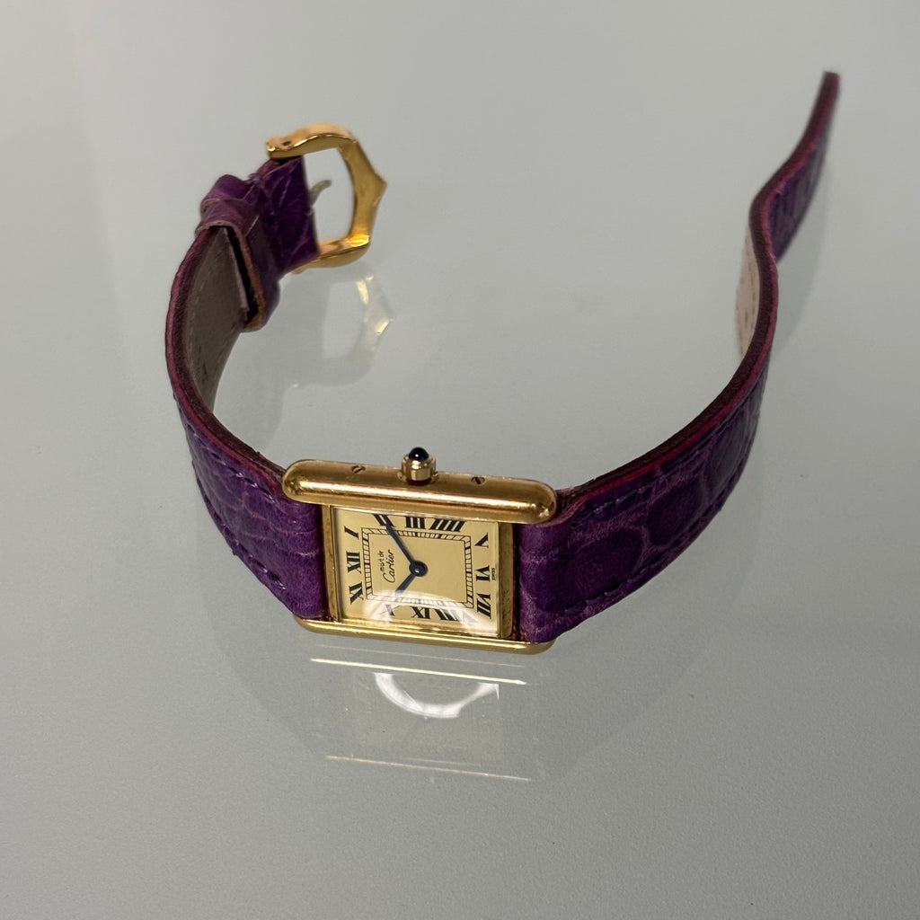 Cartier Tank Champagne PM with original buckle