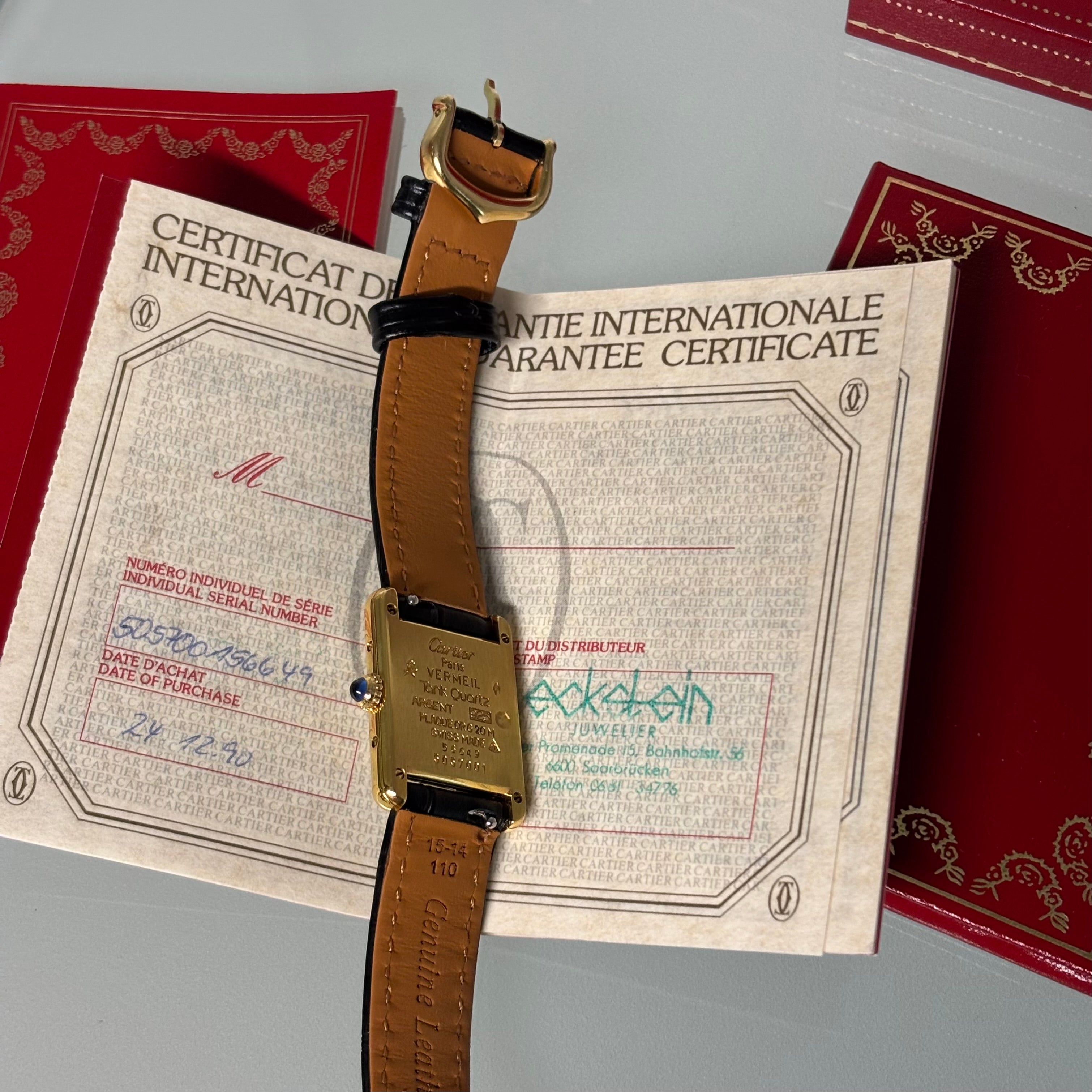 Cartier Tank PM Breguet Full Set