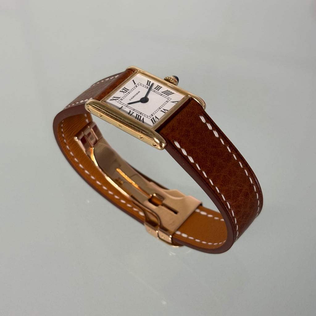 Cartier Tank 1960s with original 18k deployant & box