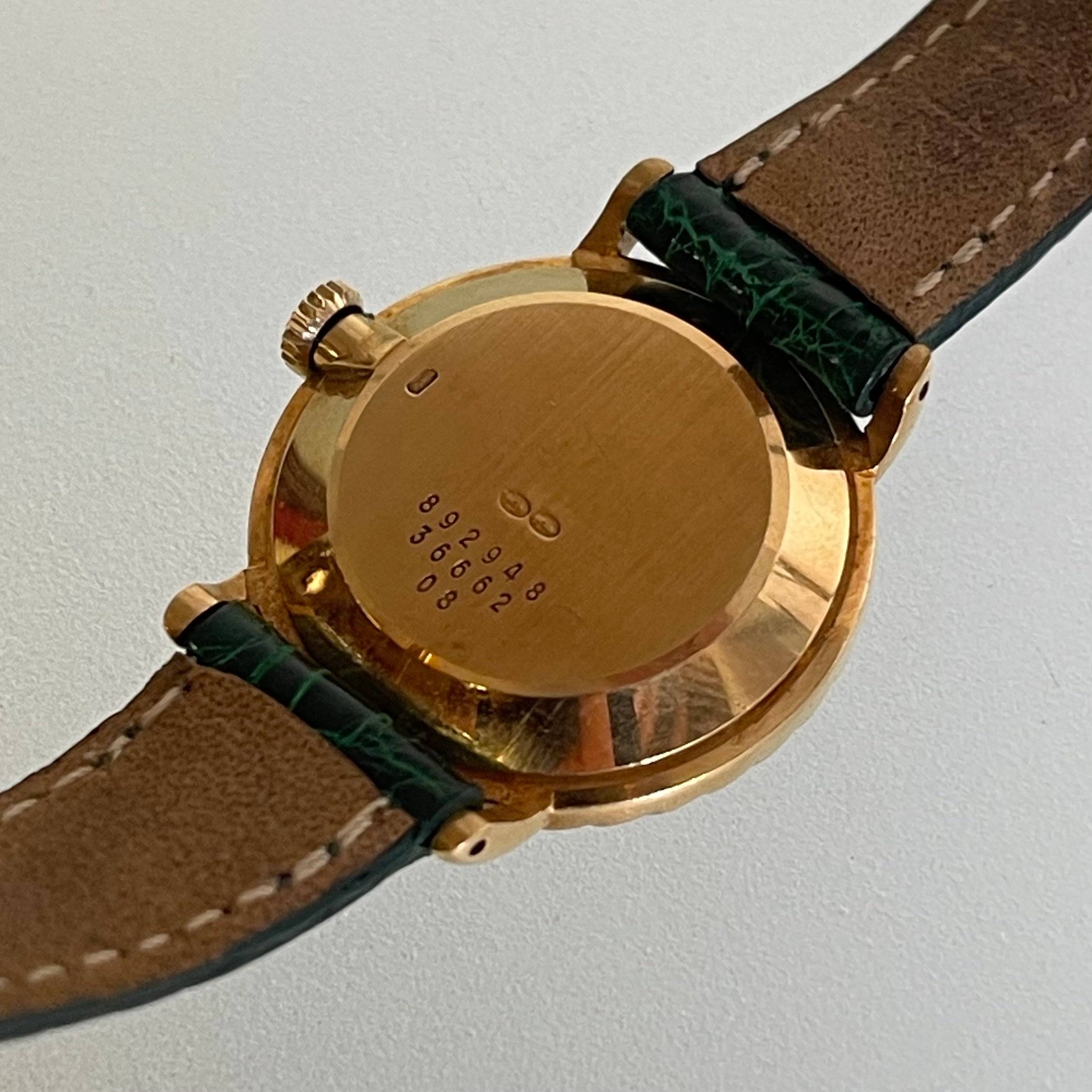 Beaume & Mercier 18k malachite with rare clasp