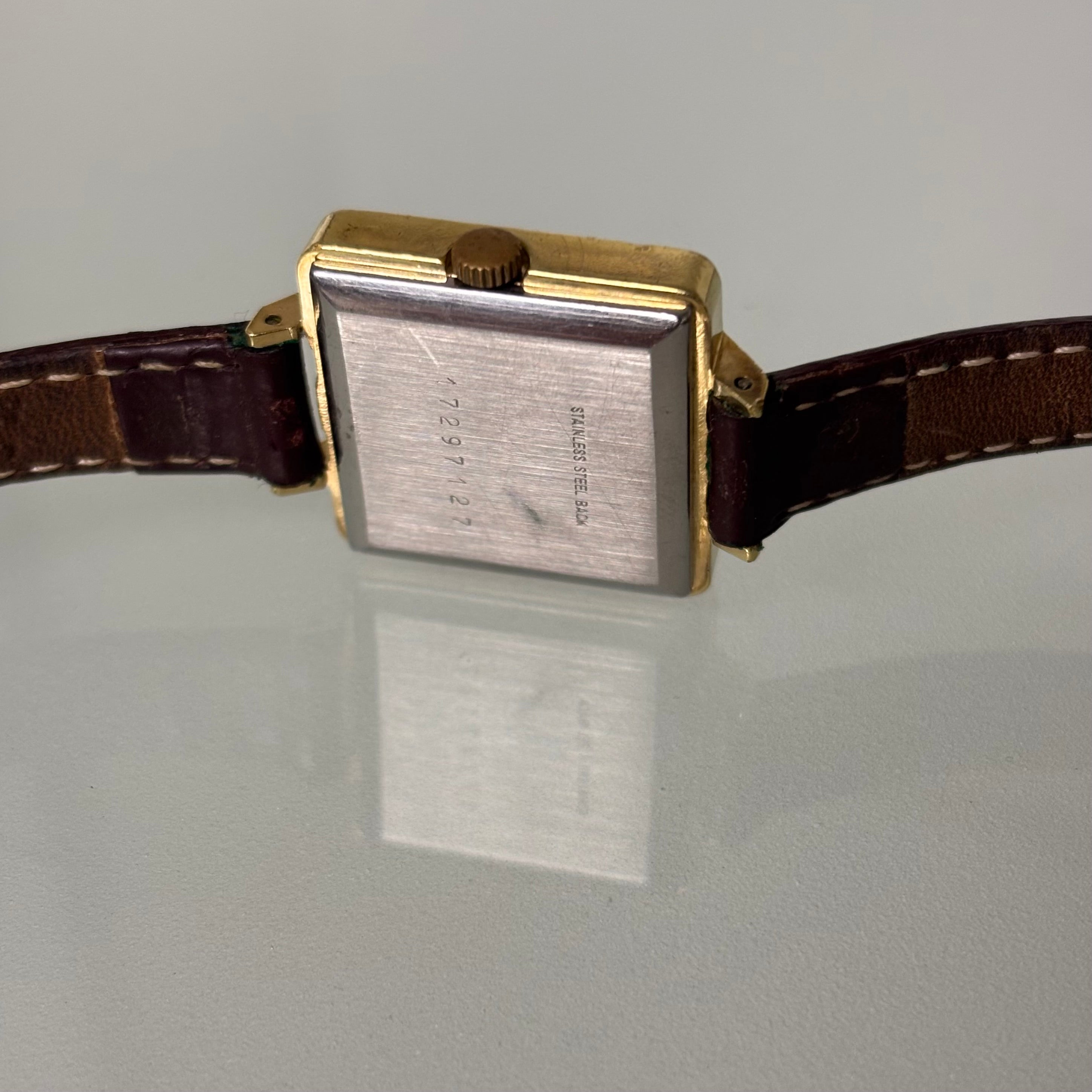 Longines square ladies burgundy