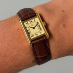 Cartier Tank PM Champagne dial with clasp