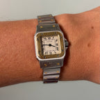 Cartier Santos Galbée Gold/Steel Petit Model