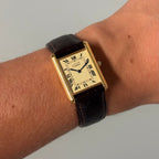 Cartier Tank champagne GM with original buckle