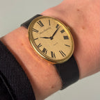 Alexis Barthelay Oval Wristwatch – Frojo Signed Dial, 18K Gold