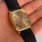 Piaget Cushion Watch – 18K Gold Big Case with Original Buckle
