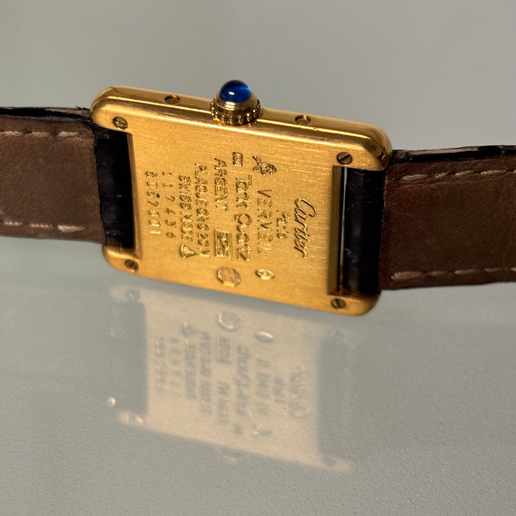 Cartier tank PM Opaline dial quartz