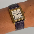 Piaget × Cartier Wristwatch – 18K Yellow Gold, Guilloche Dial