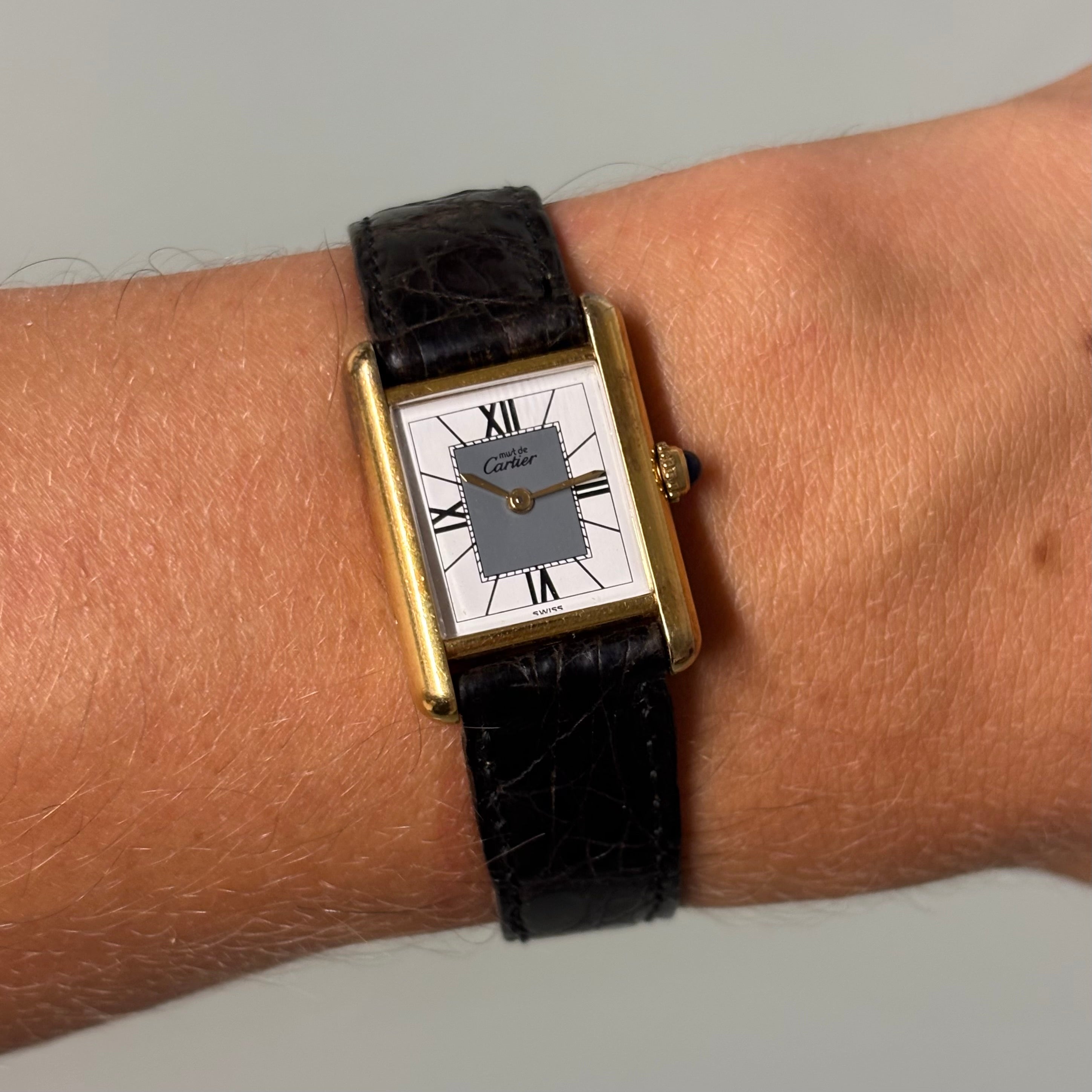 Cartier Tank PM with original box, strap & clasp