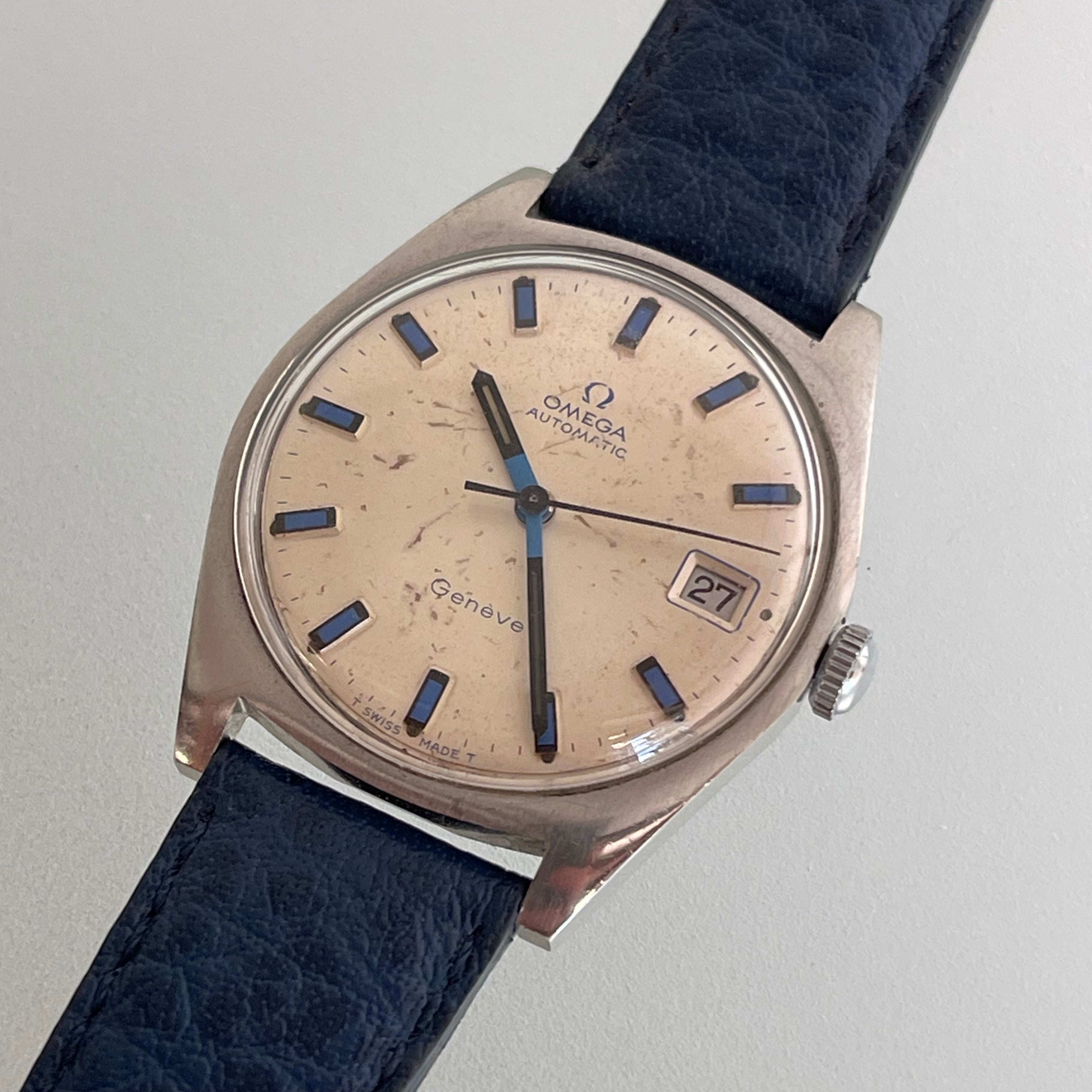 Omega Genève Blue accent dial