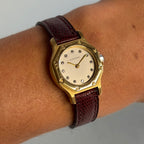 Cartier Santos Octagon Petit Model – 18K Gold, Diamond Dial