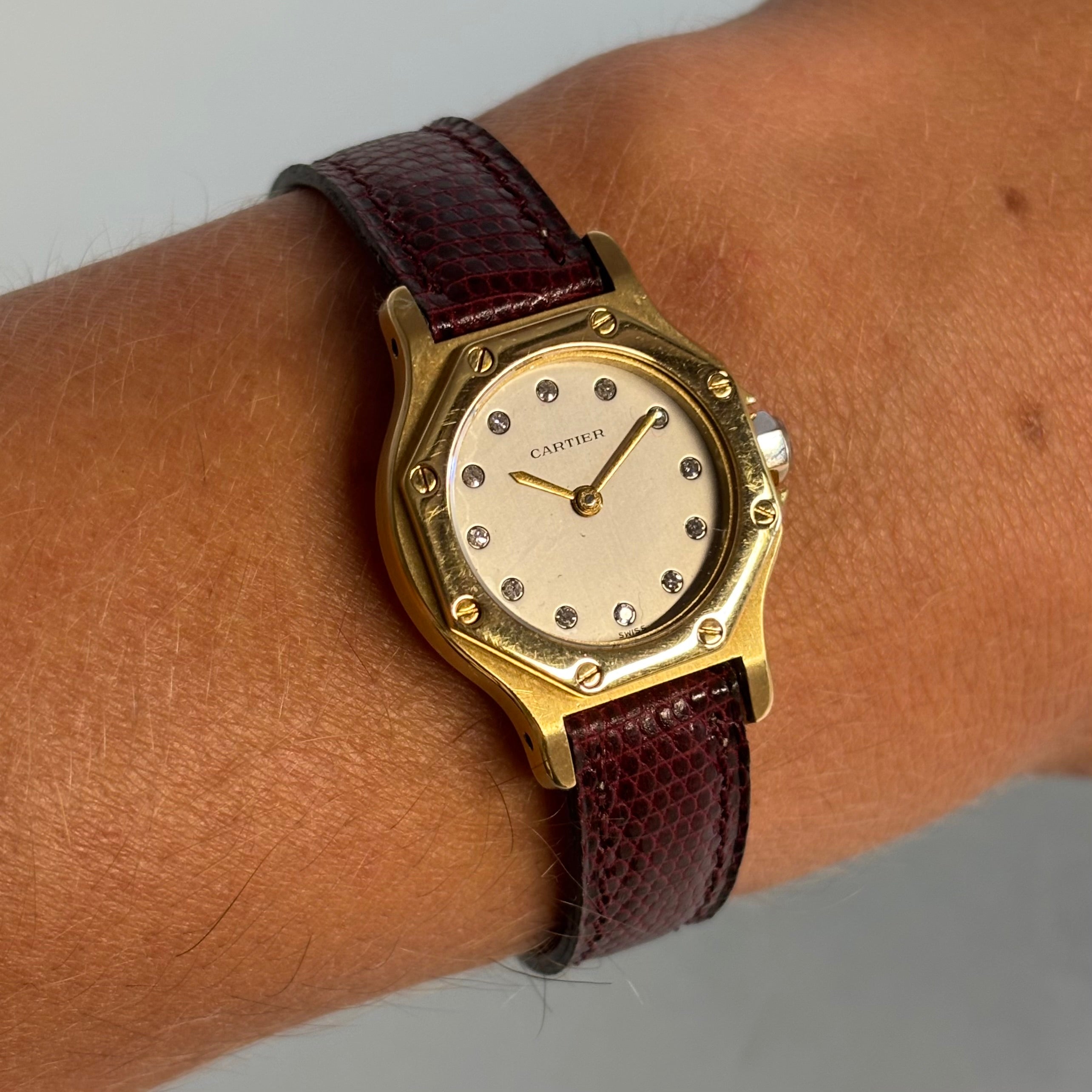 Cartier 18k Santos Octagon PM