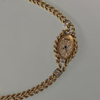 Piaget 18k braceletwatch with diamonds & baguettes