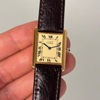 Cartier Tank champagne GM with original buckle