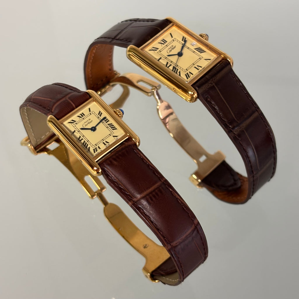 Cartier Tank PM Champagne dial with clasp