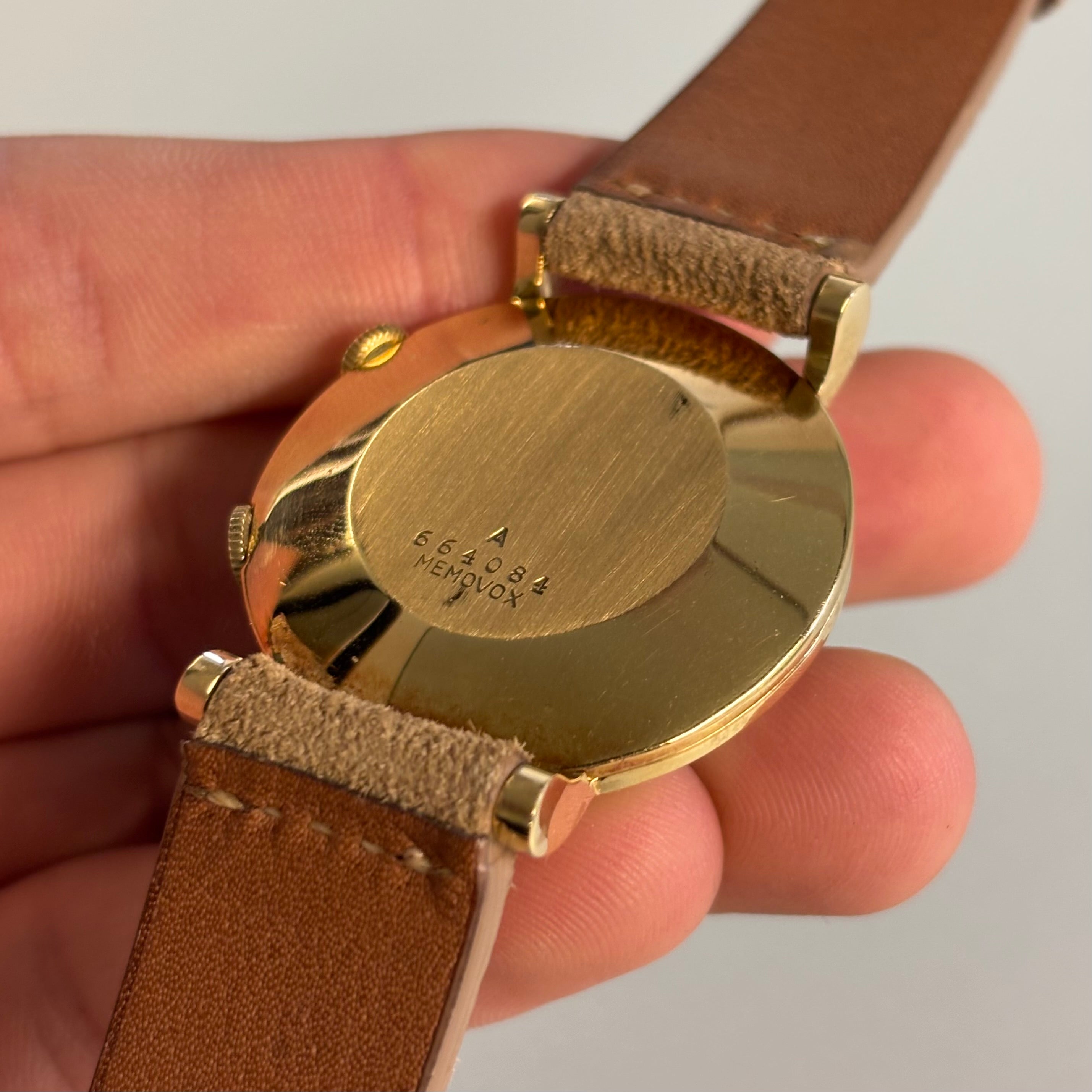 Cartier Memovox Jaeger-LeCoultre 18K Gold Vintage Watch