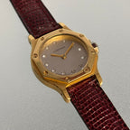 Cartier Santos Octagon Petit Model – 18K Gold, Diamond Dial