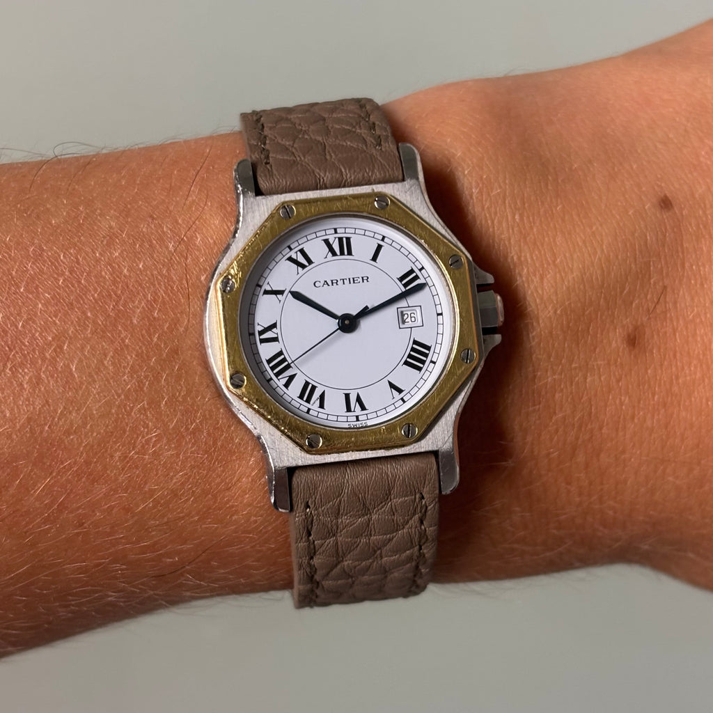 Cartier Santos Octagon Automatic GM Gold/Steel